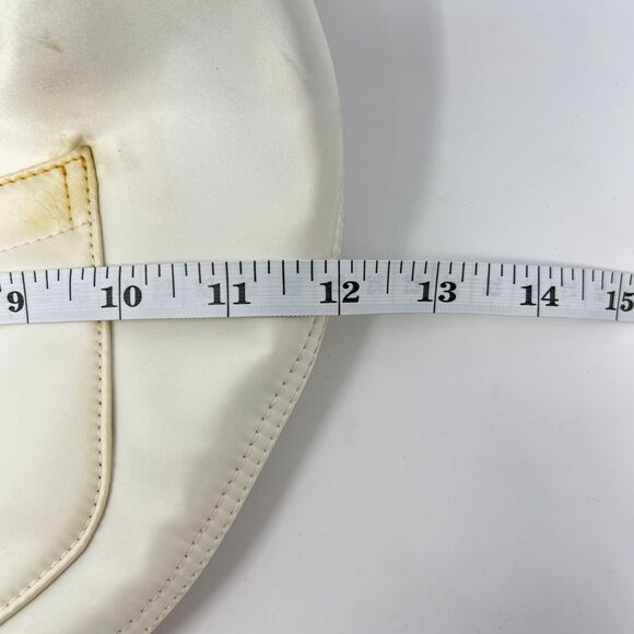 COACH Vintage Purse Handbag White Hampton Silk Leather Hobo Bag Y2K - Picture 9 of 10